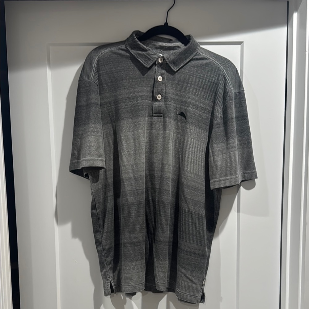 Tommy Bahama Gray Polo Shirt Classic Style